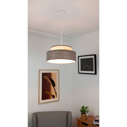 Suspension filaire GRACE 1xE27/60W/230V crème/marron