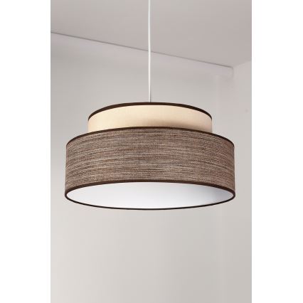 Suspension filaire GRACE 1xE27/60W/230V crème/marron