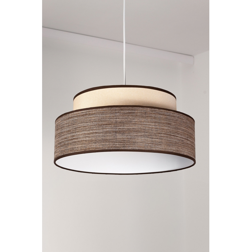 Suspension filaire GRACE 1xE27/60W/230V crème/marron