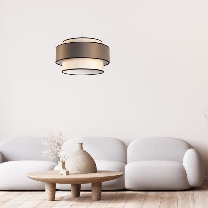 Suspension filaire GRACE 1xE27/60W/230V crème/marron