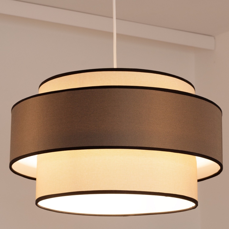 Suspension filaire GRACE 1xE27/60W/230V d. 40 cm crème/marron