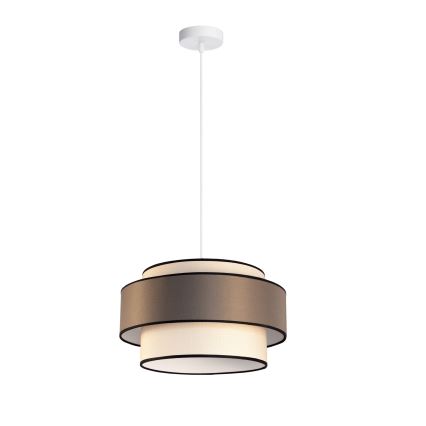 Suspension filaire GRACE 1xE27/60W/230V d. 40 cm crème/marron