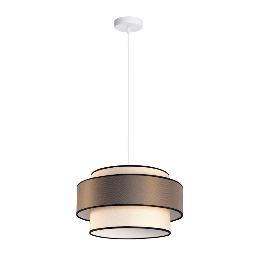 Suspension filaire GRACE 1xE27/60W/230V d. 40 cm crème/marron