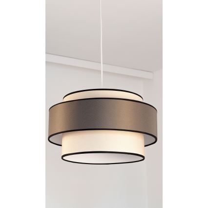 Suspension filaire GRACE 1xE27/60W/230V d. 40 cm crème/marron