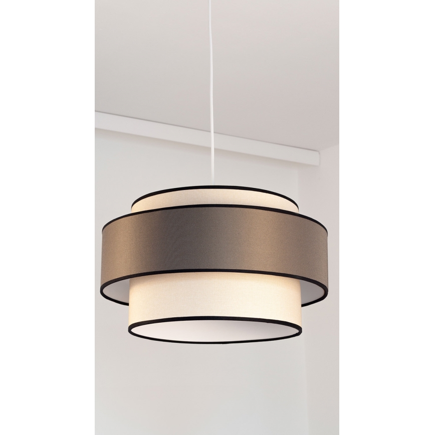 Suspension filaire GRACE 1xE27/60W/230V d. 40 cm crème/marron
