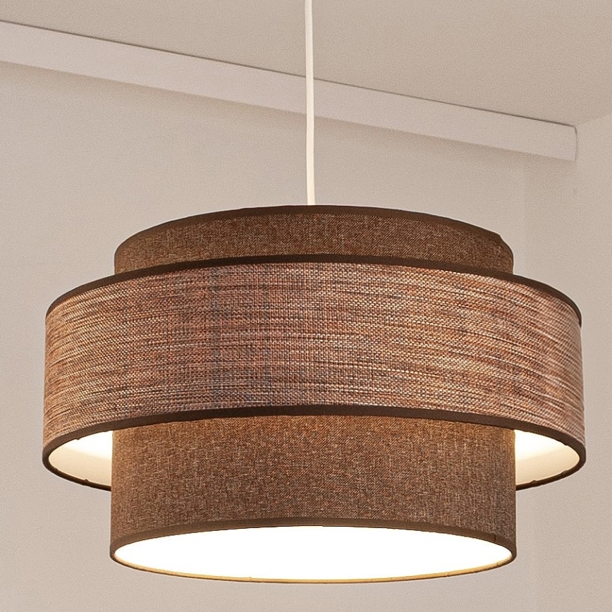 Suspension filaire GRACE 1xE27/60W/230V d. 40 cm marron/beige