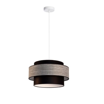 Suspension filaire GRACE 1xE27/60W/230V d. 40 cm noir/gris