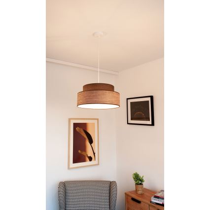 Suspension filaire GRACE 1xE27/60W/230V marron/beige