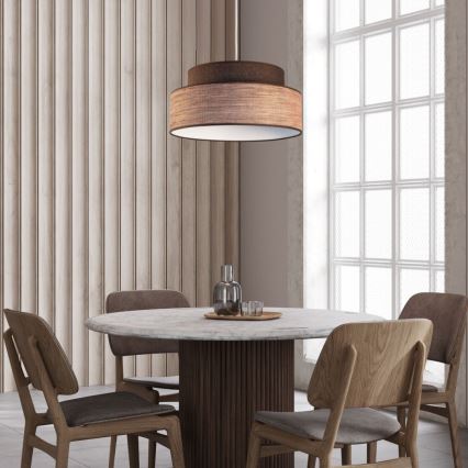 Suspension filaire GRACE 1xE27/60W/230V marron/beige