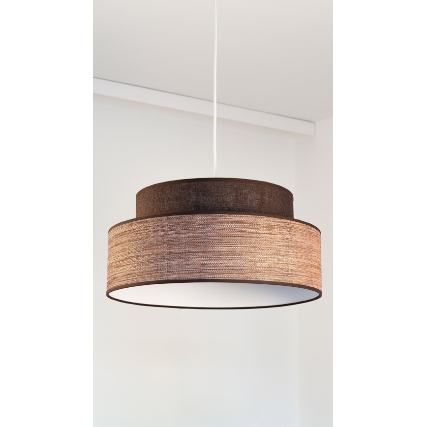 Suspension filaire GRACE 1xE27/60W/230V marron/beige