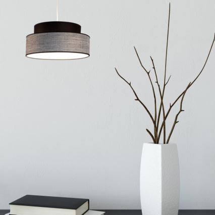Suspension filaire GRACE 1xE27/60W/230V noir/gris