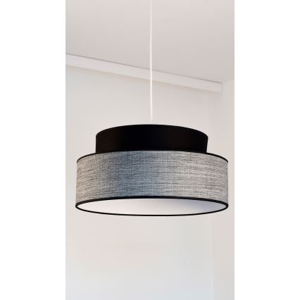 Suspension filaire GRACE 1xE27/60W/230V noir/gris