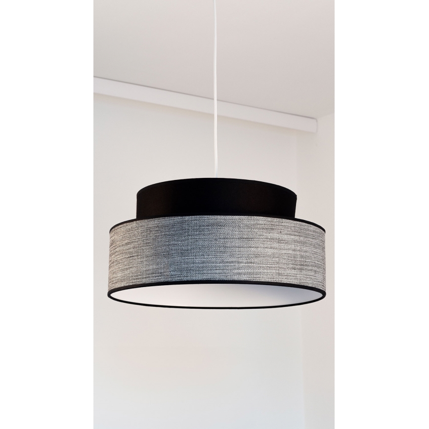Suspension filaire GRACE 1xE27/60W/230V noir/gris