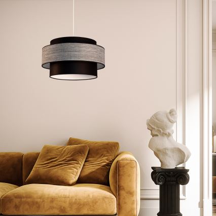 Suspension filaire GRACE 1xE27/60W/230V noir/gris