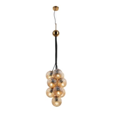 Suspension filaire GRAPES 10xE27/7W/230V bronze/doré