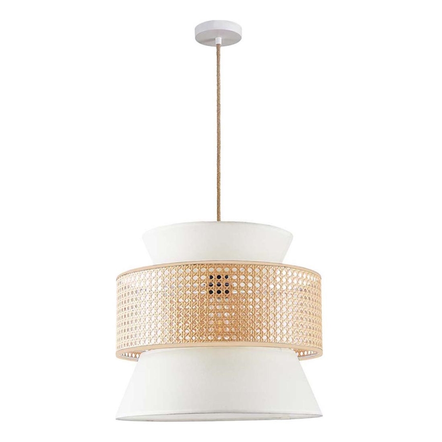 Suspension filaire GRENADA 1xE27/20W/230V d. 40 cm beige