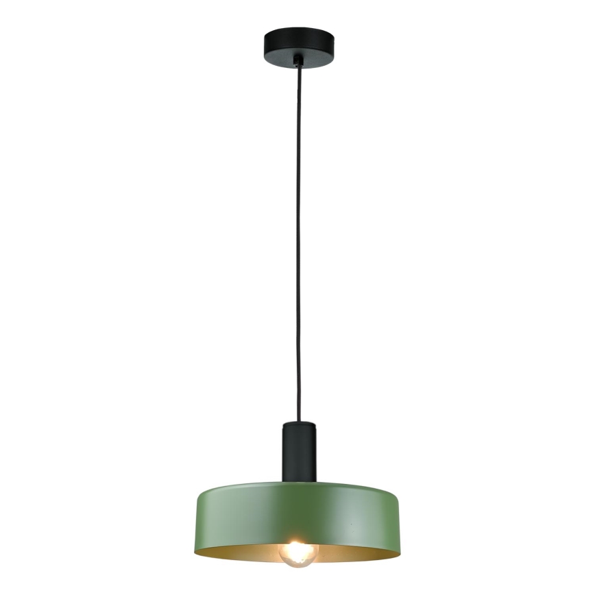 Suspension filaire HAKI 1xE27/60W/230V vert/noir