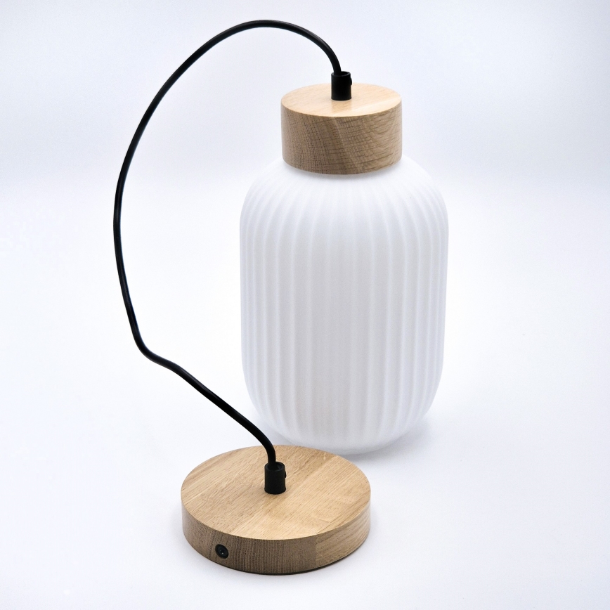 Suspension filaire HARMONY 1xE27/15W/230V d. 14 cm blanc/chêne