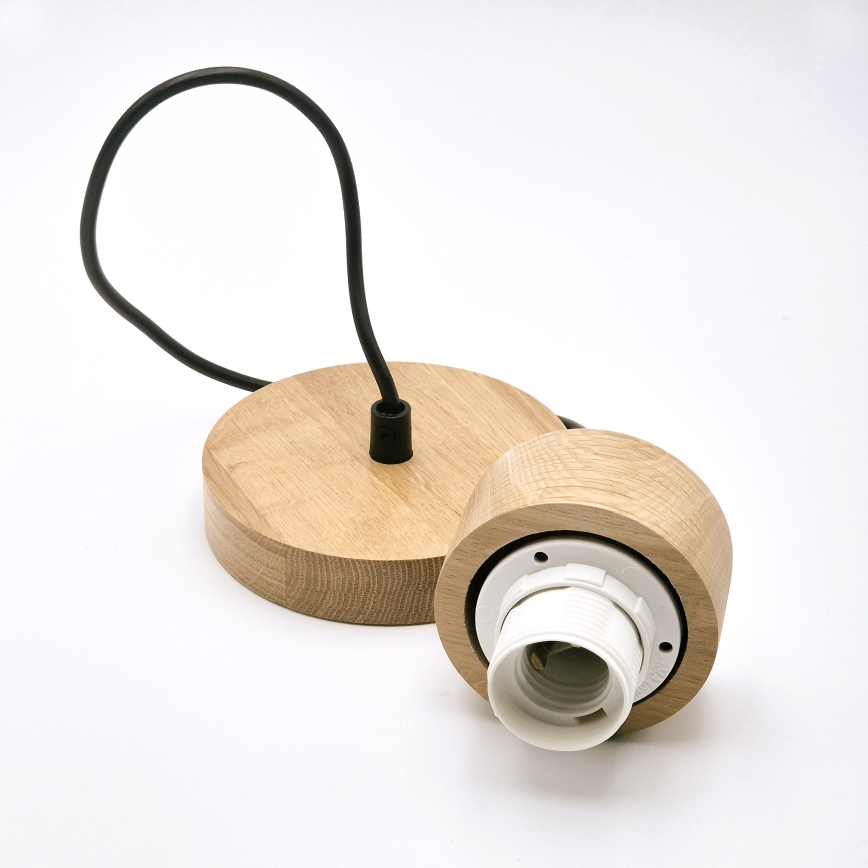 Suspension filaire HARMONY 1xE27/15W/230V d. 14 cm blanc/chêne