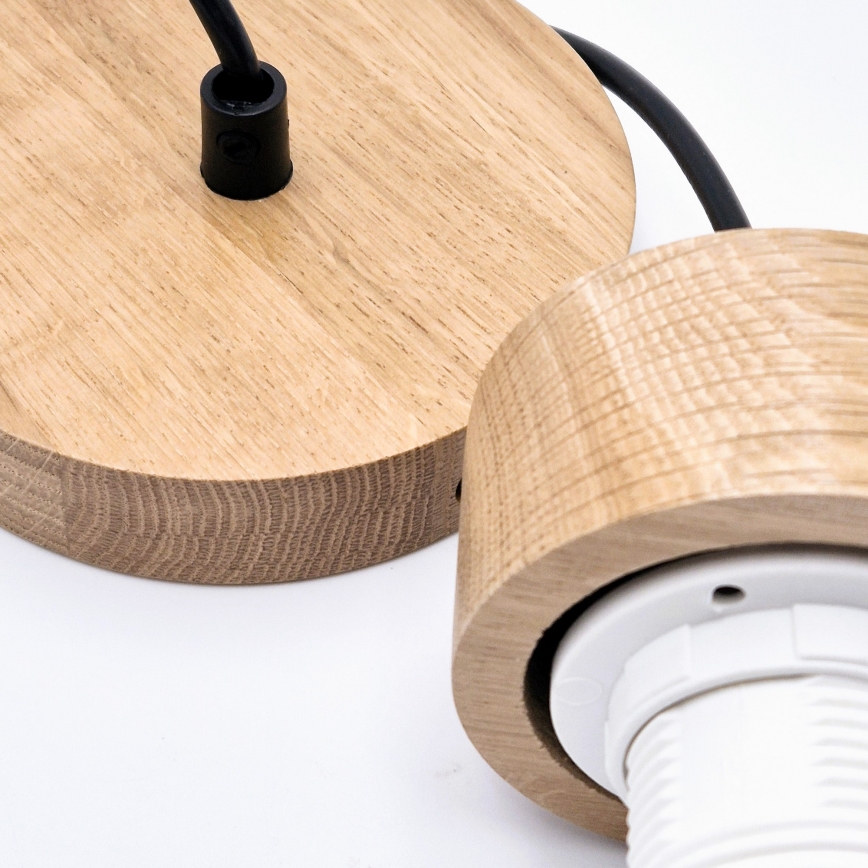 Suspension filaire HARMONY 1xE27/15W/230V d. 14 cm blanc/chêne