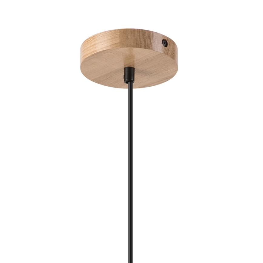 Suspension filaire HARMONY 1xE27/15W/230V d. 14 cm blanc/chêne