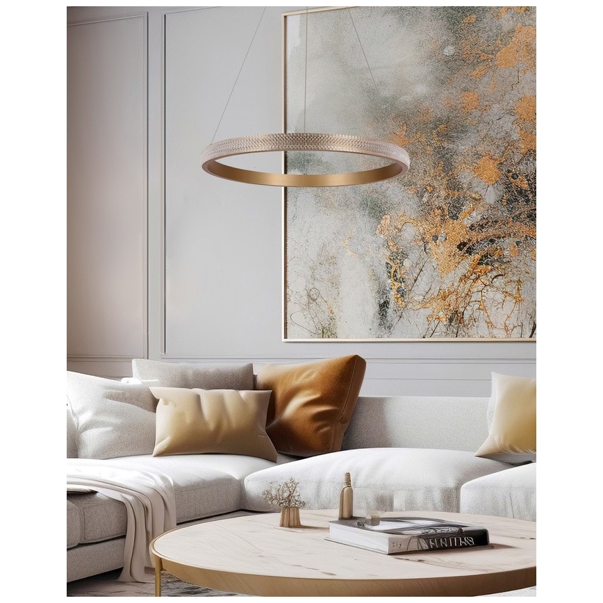 Suspension filaire HASHIM LED/34W/230V d. 60 cm cuivre