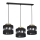 Suspension filaire HAVARD 3xE27/60W/230V noire/laiton