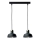 Suspension filaire HEBE 2xE27/60W/230V noir