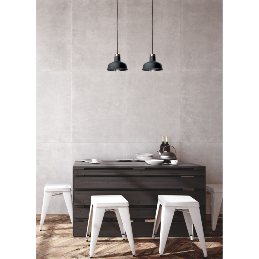 Suspension filaire HEBE 2xE27/60W/230V noir