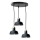 Suspension filaire HEBE 3xE27/60W/230V noir