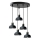 Suspension filaire HEBE 5xE27/60W/230V noir