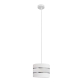 Suspension filaire HELEN 1xE27/15W/230V diam. 20 cm blanc