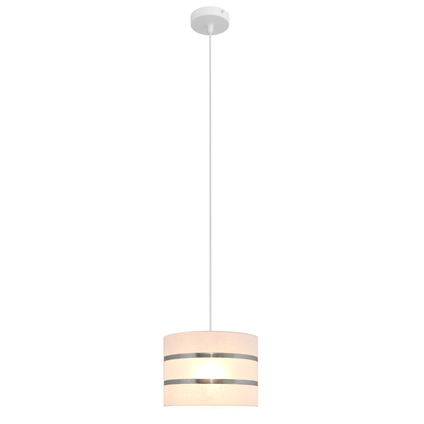 Suspension filaire HELEN 1xE27/15W/230V diam. 20 cm blanc