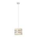 Suspension filaire HELEN 1xE27/15W/230V diam. 20 cm crème/doré