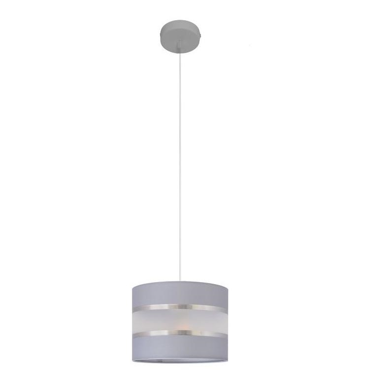 Suspension filaire HELEN 1xE27/15W/230V diam. 20 cm gris/argent