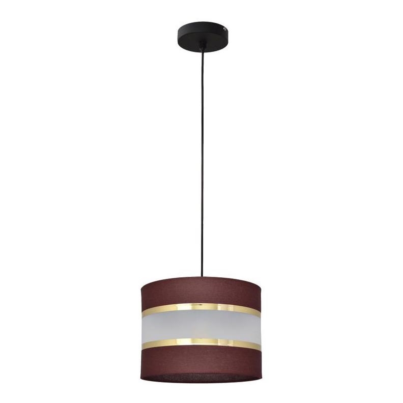 Suspension filaire HELEN 1xE27/15W/230V diam. 20 cm marron/noir/doré