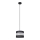 Suspension filaire HELEN 1xE27/15W/230V diam. 20 cm noir/argent