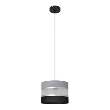 Suspension filaire HELEN 1xE27/15W/230V diam. 20 cm noir/gris/argent