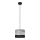 Suspension filaire HELEN 1xE27/15W/230V diam. 20 cm noir/gris/argent