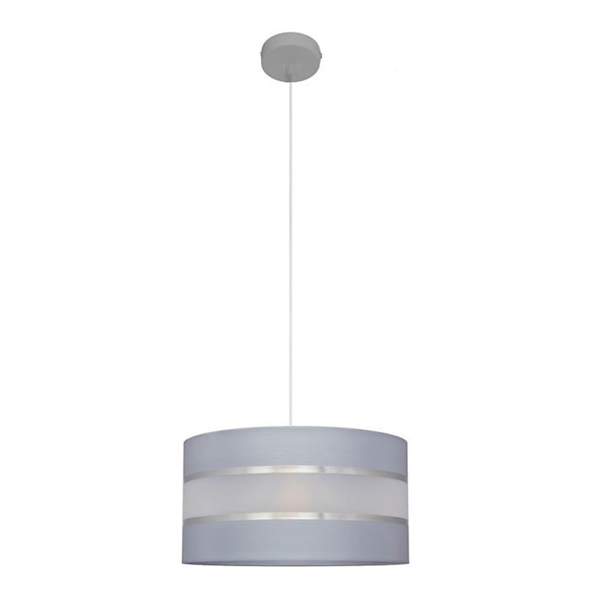 Suspension filaire HELEN 1xE27/15W/230V diam. 35 cm gris/argent