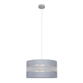 Suspension filaire HELEN 1xE27/15W/230V diam. 40 cm gris/argent