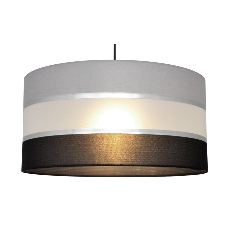 Suspension filaire HELEN 1xE27/15W/230V diam. 40 cm noir/gris/argent