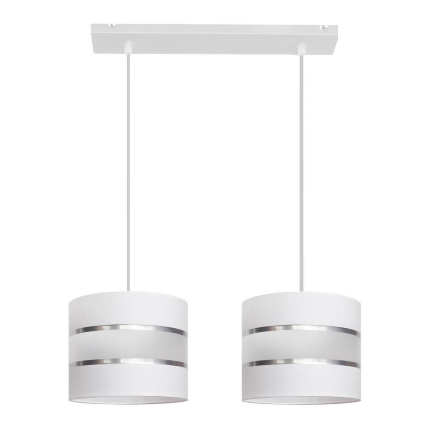 Suspension filaire HELEN 2xE27/15W/230V blanche