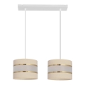 Suspension filaire HELEN 2xE27/15W/230V crème