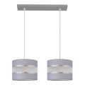 Suspension filaire HELEN 2xE27/15W/230V gris/argent