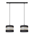 Suspension filaire HELEN 2xE27/15W/230V noir/doré