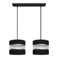 Suspension filaire HELEN 2xE27/15W/230V noire