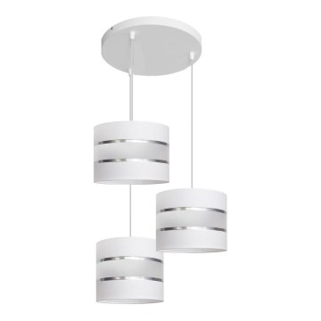 Suspension filaire HELEN 3xE27/15W/230V blanche