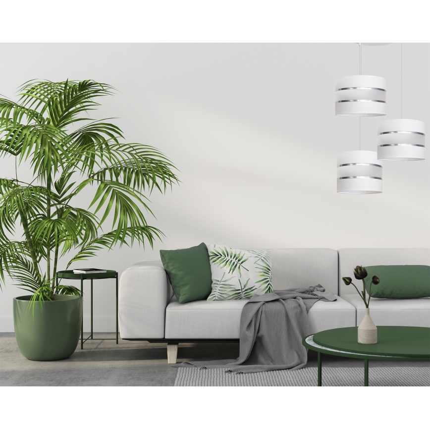 Suspension filaire HELEN 3xE27/15W/230V blanche