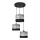 Suspension filaire HELEN 3xE27/15W/230V noir/gris/argent